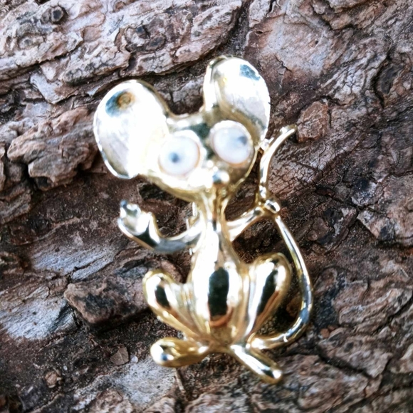 Vintage 🐭Brooch 🐭Mouse🧀Pin - Picture 3 of 6